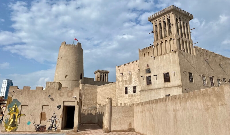 Ajman fort and museum from rear