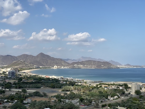 view of khor fakkan from rabi tower