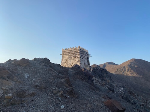 wadi al helo watchtower on hill