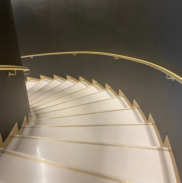 black and gold staircase at house of wisdom(1)