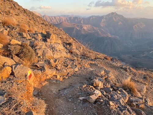 jebel jais view from ghaf hiking trail