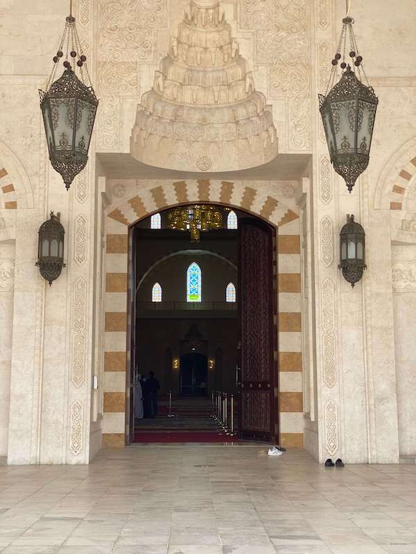 Fujairah Sheikh Zayed Grand Mosque prayer hall entrance