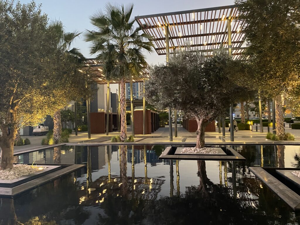 Reflective pool at Al Marsa Ajman
