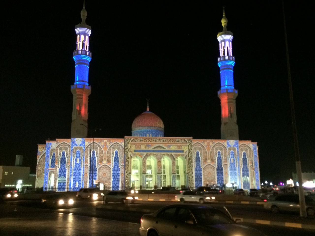 Dhaid Mosque duting Sharjah Light Festival