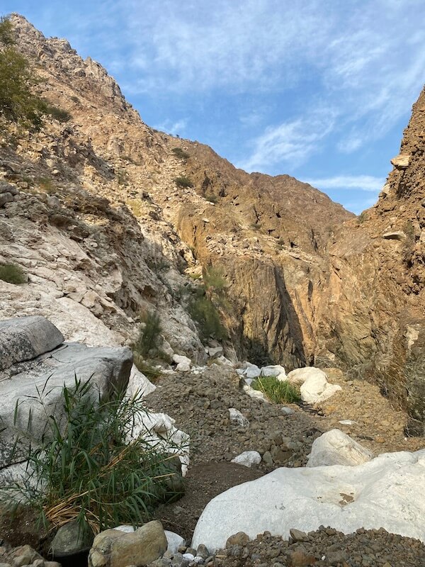 hiking at wadi al hora mahda oman