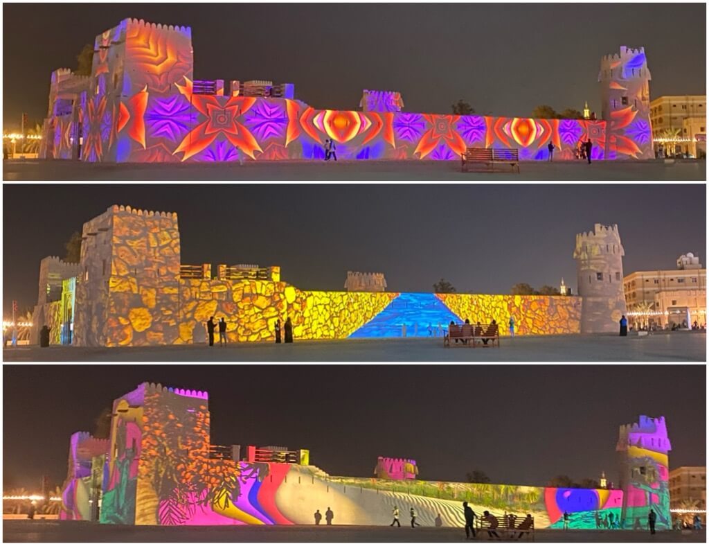 Al Dhaid Fort during Sharjah Light Festival 2023