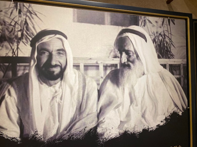 phot of Sheikh Zayed Al Nahyan and Sheikh Rashid al Nuaimi in Masfoot