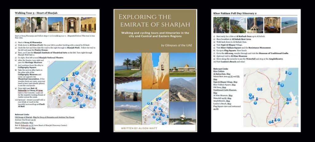 exploring sharjah book cover and sample