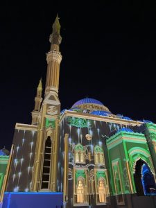 Noor Mosque during Sharjah Light Festival