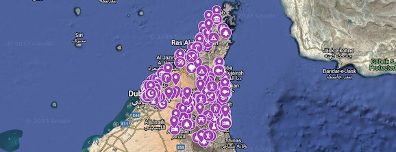 screenshot of Glimpses of UAE map