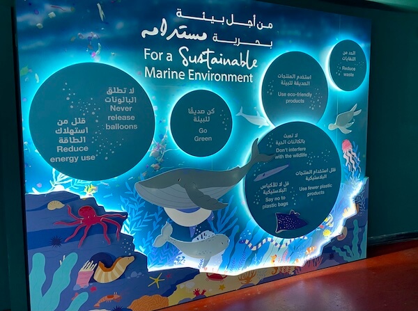 sharjah aquarium sustainability exhibit