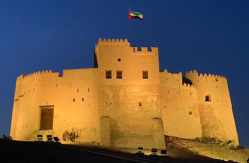 Fujairah Fort at night