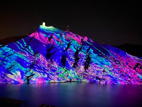 rafisah dam mountain sharjah light festival 2023
