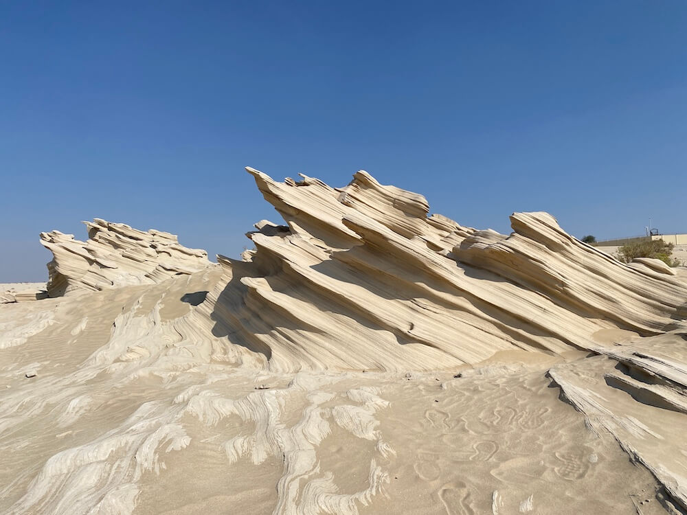 fossilised dunes at al wathba abu dhabi