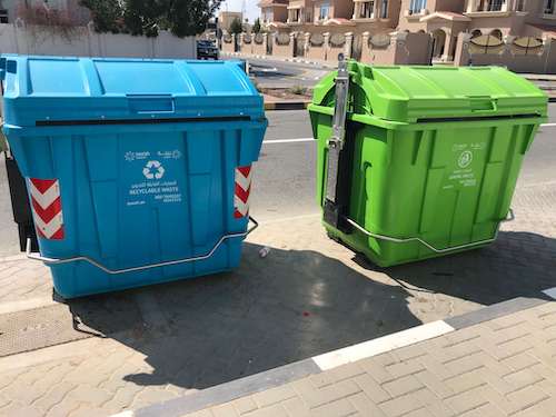 bee'ah recycling bin and general waste bin sharjah