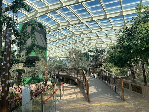 Botanic gardens with viewing deck at Glass house quranic park