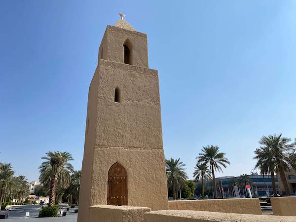 minaret of qasr al muweiji mosque al ain
