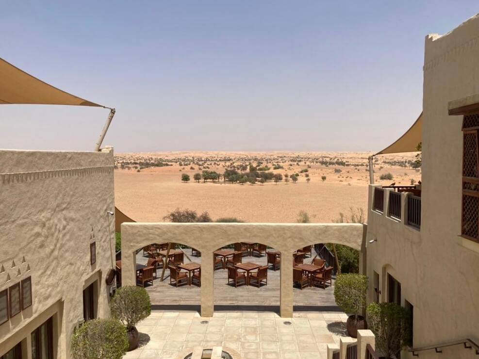 Al Maha Desert Resort & Spa view over the desert 