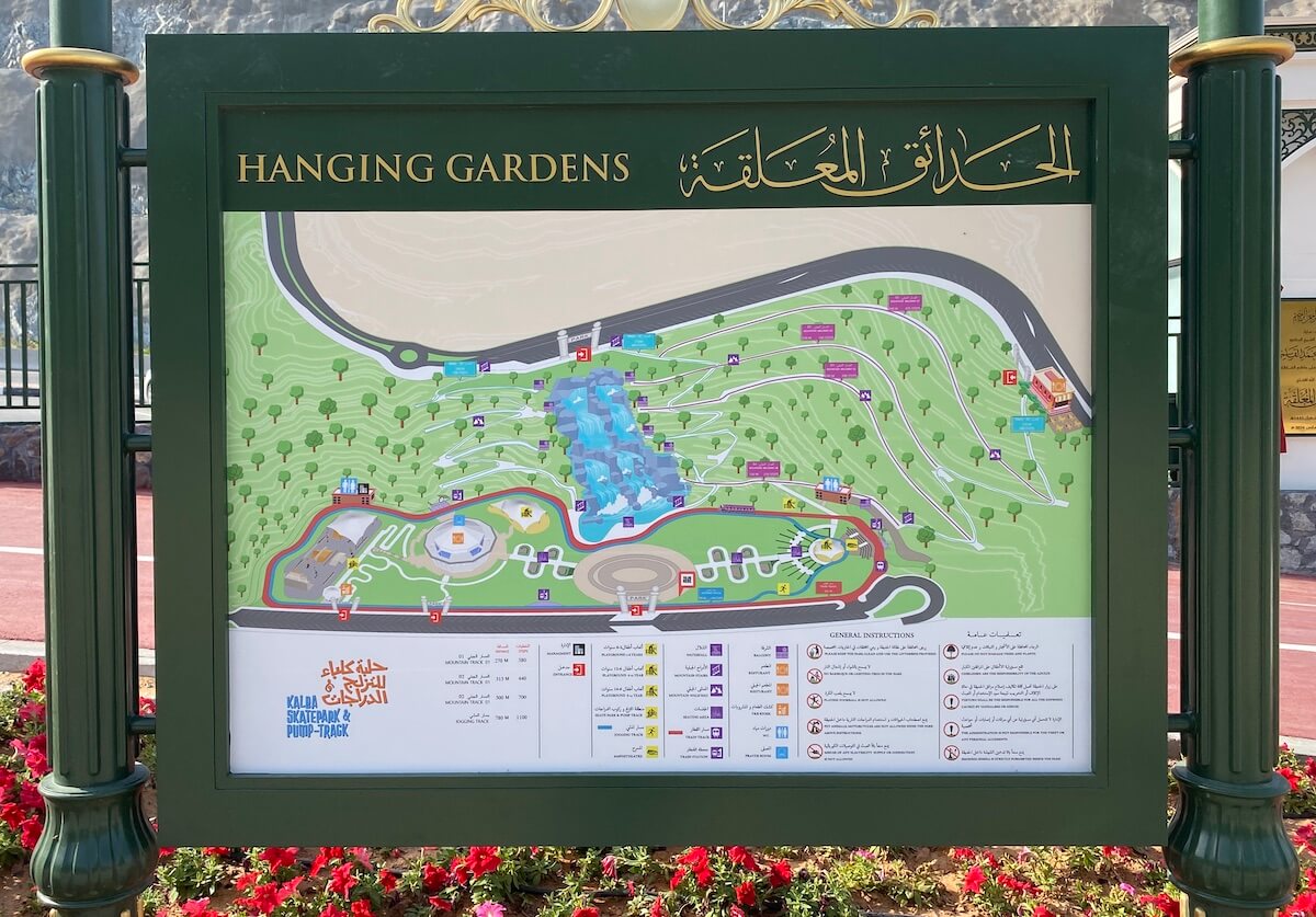 map and legend of park